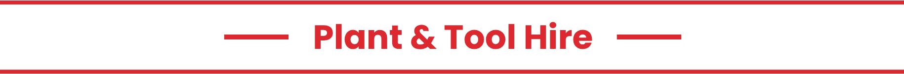Plant and Tool Hire